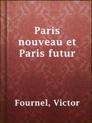 cover image of Paris nouveau et Paris futur